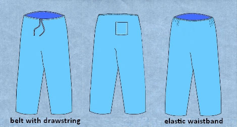 scrub-suit waistband